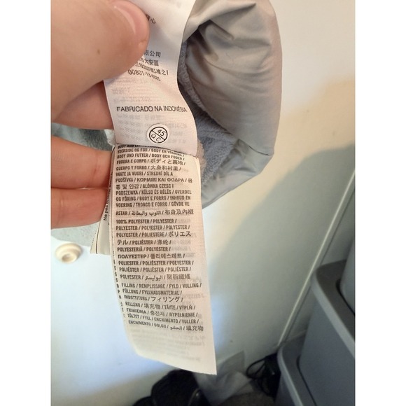 Y2k Hollister Full Zip Hooded Vest Gray Puffer Quilter Large - Picture 4 of 6